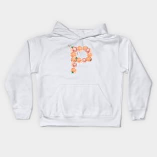 Letter P Floral Kids Hoodie